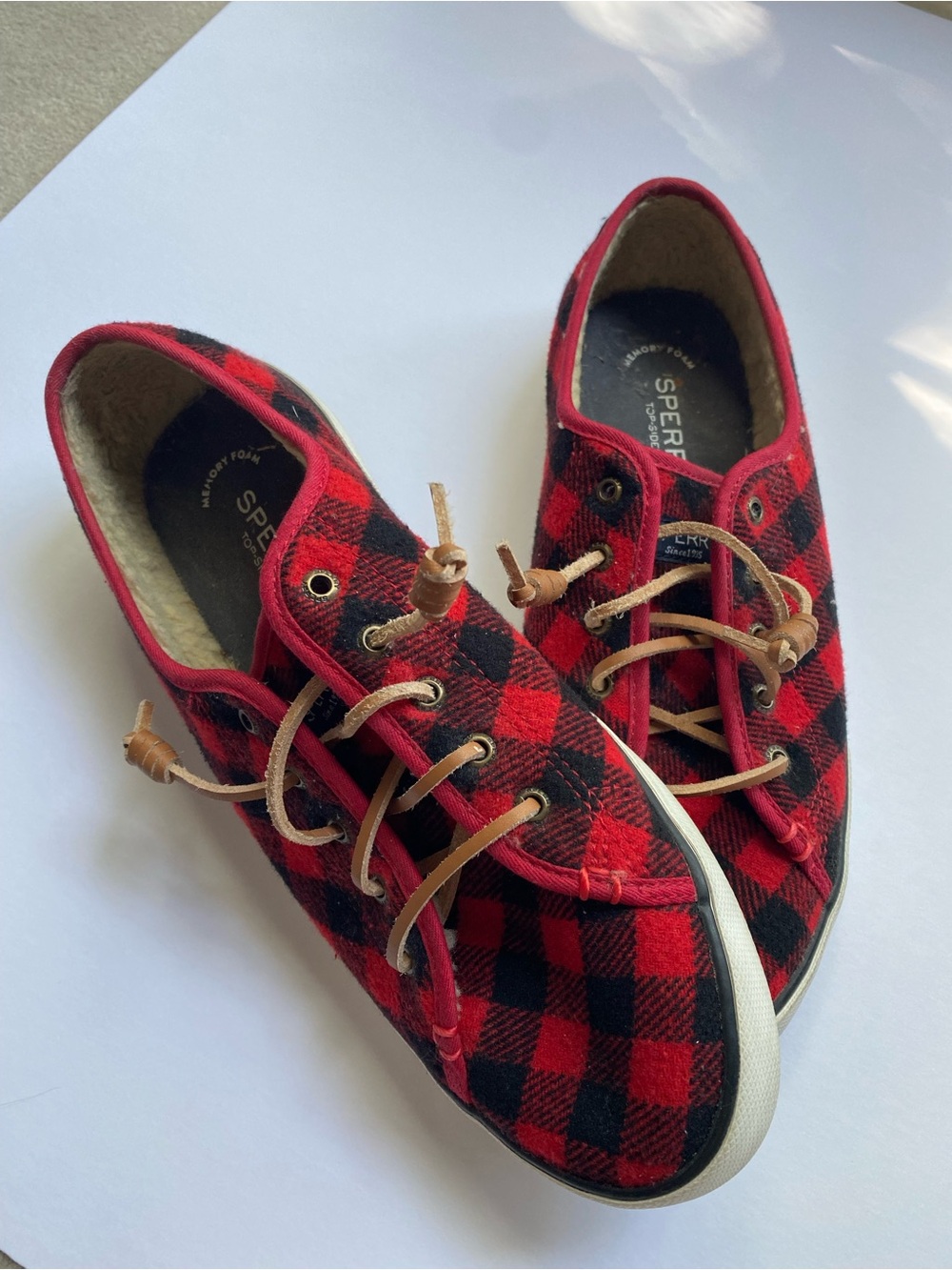 Cozy Buffalo Plaid Sperry Shoes
